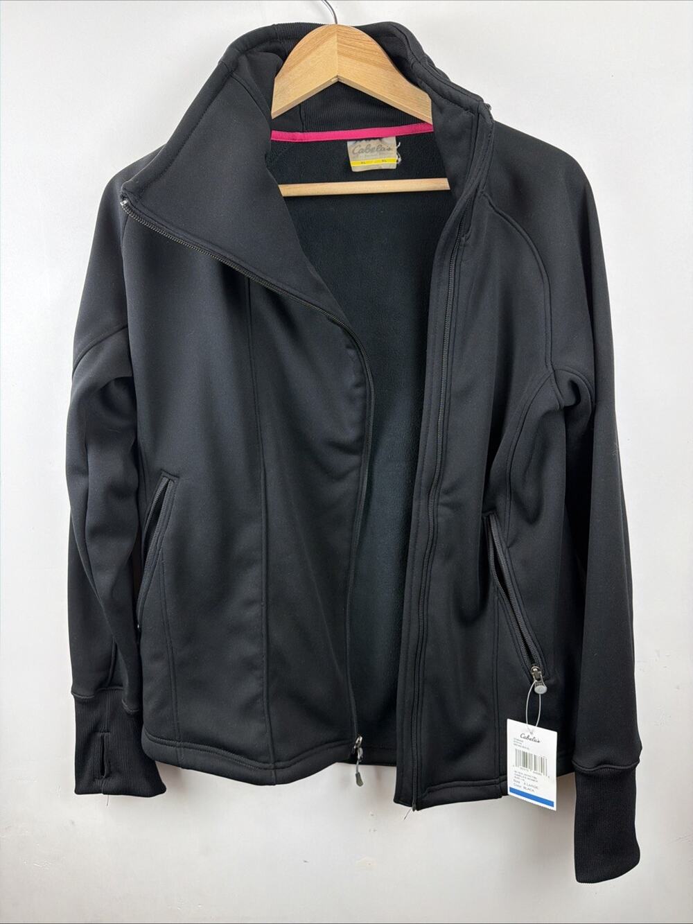 Cabela’s jacket XL Womens Black Full Zip With Pockets Dead Stock